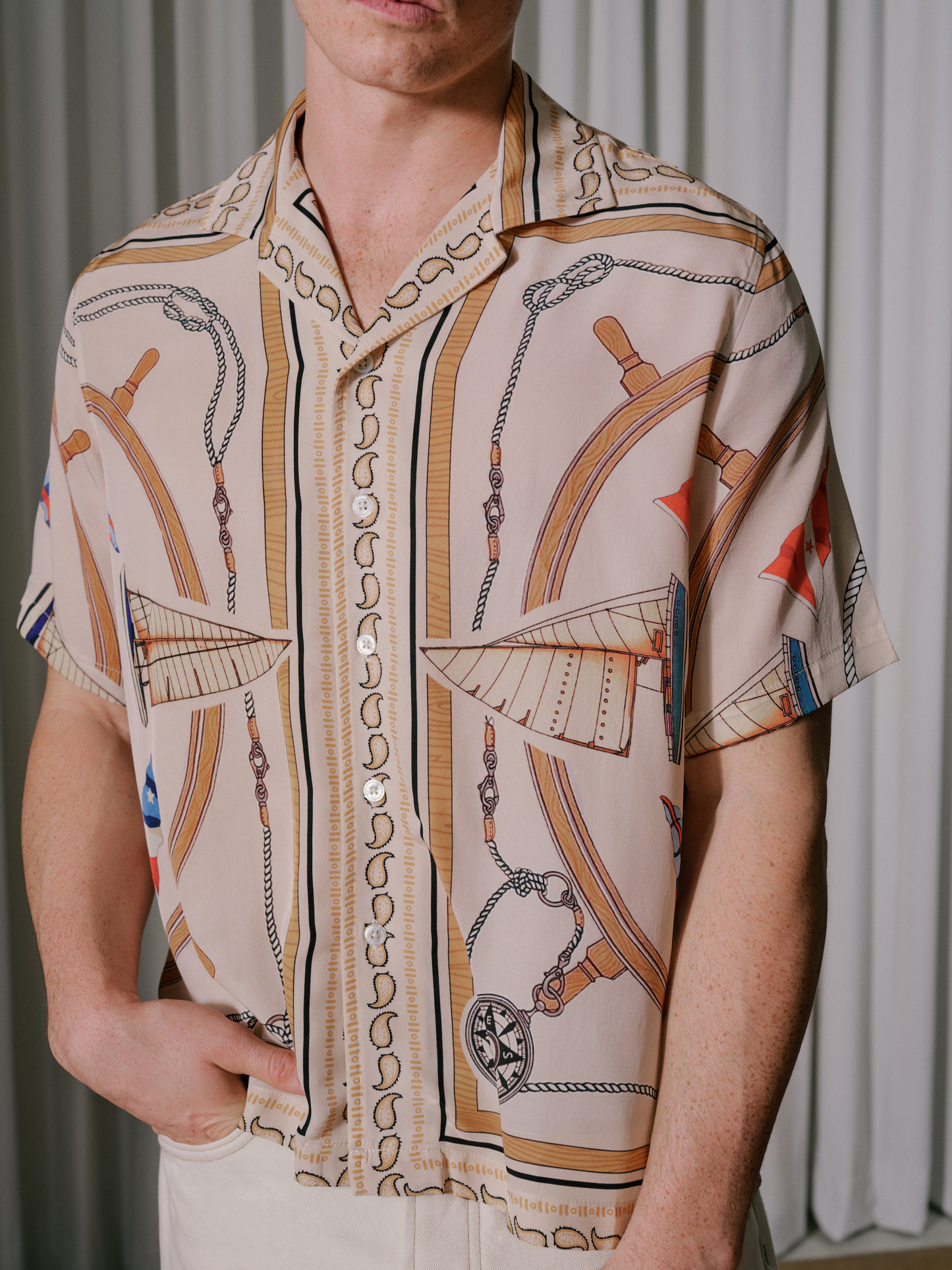 RHUDE NAUTICAL SILK SHIRT