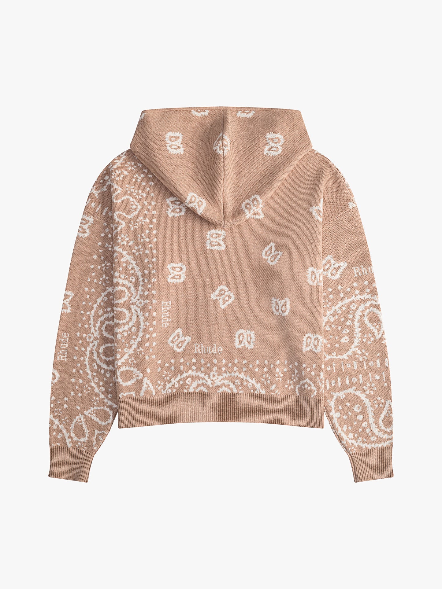 RHUDE BANDANA KNIT ZIP-UP