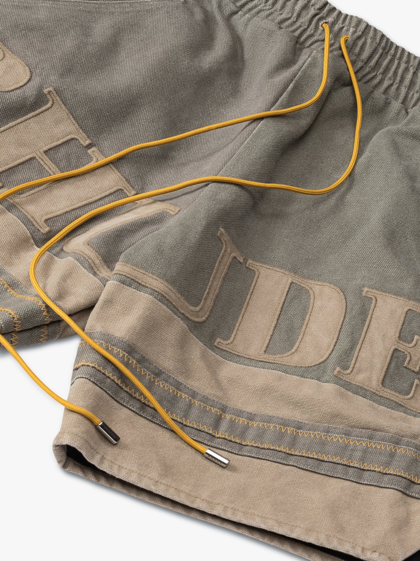RHUDE EMB. CANVAS LOGO SHORTS
