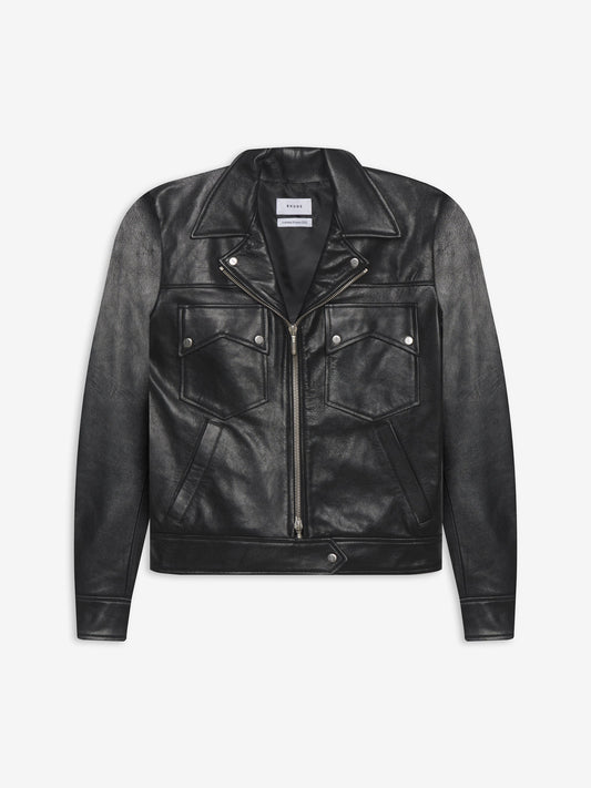 LEATHER BLOUSON JACKET