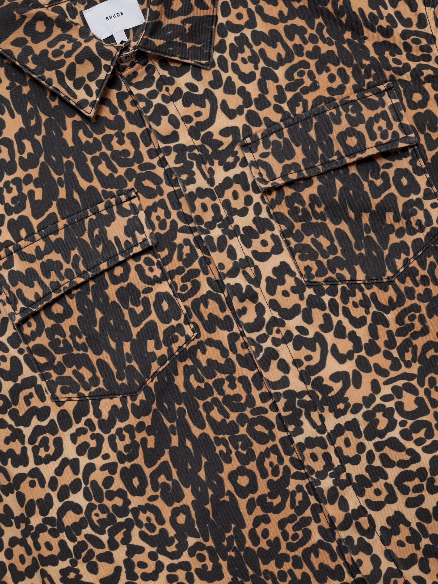 LEOPARD BOXY WORK SHIRT