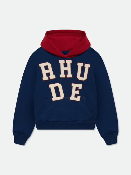 RHUDE CHENILLE PATCH LOGO HOODIE