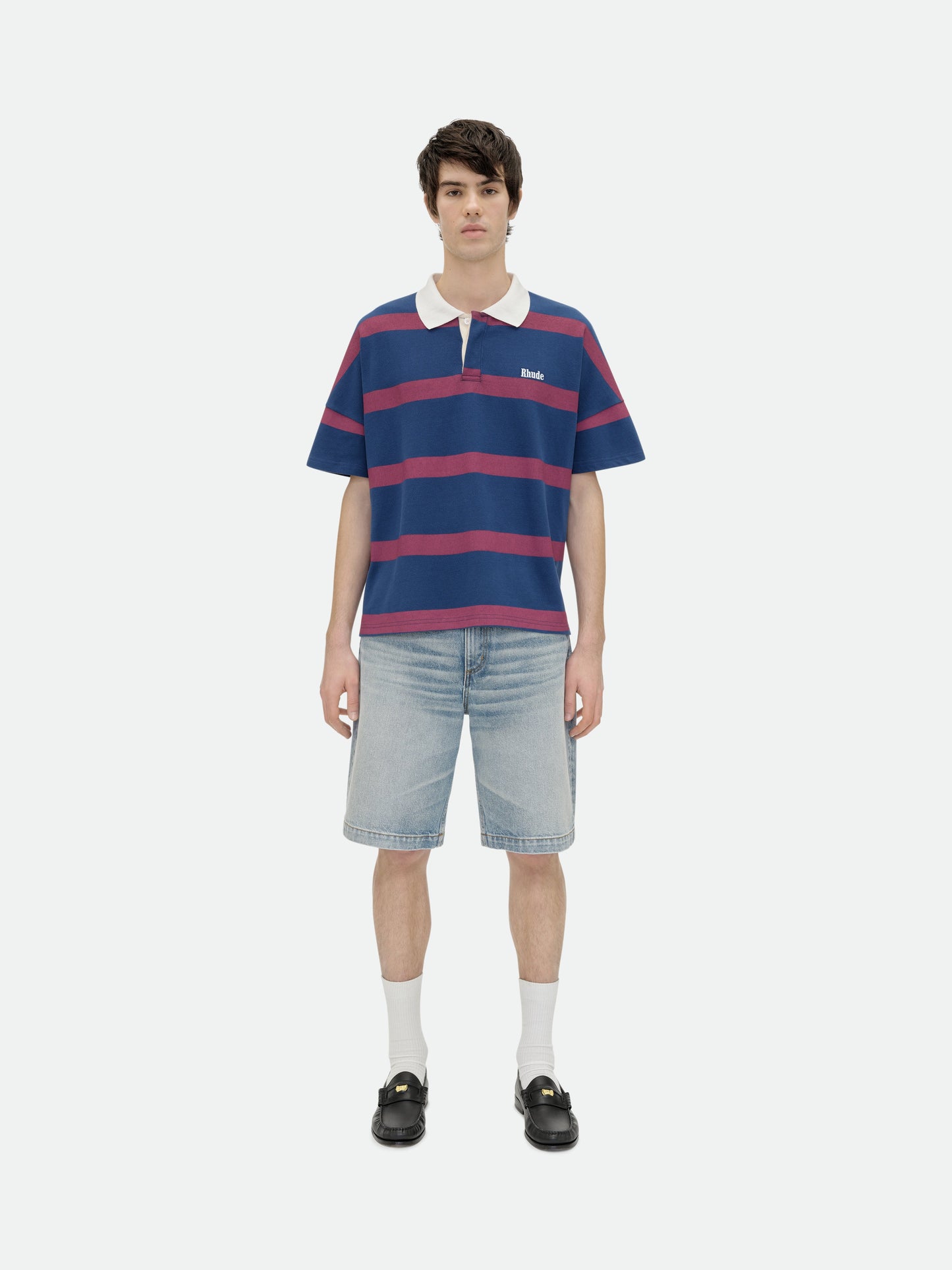 STRIPED PIQUE POLO