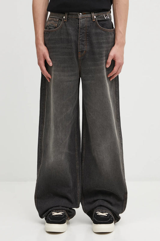 WIDE LEG TRAXEDO DENIM