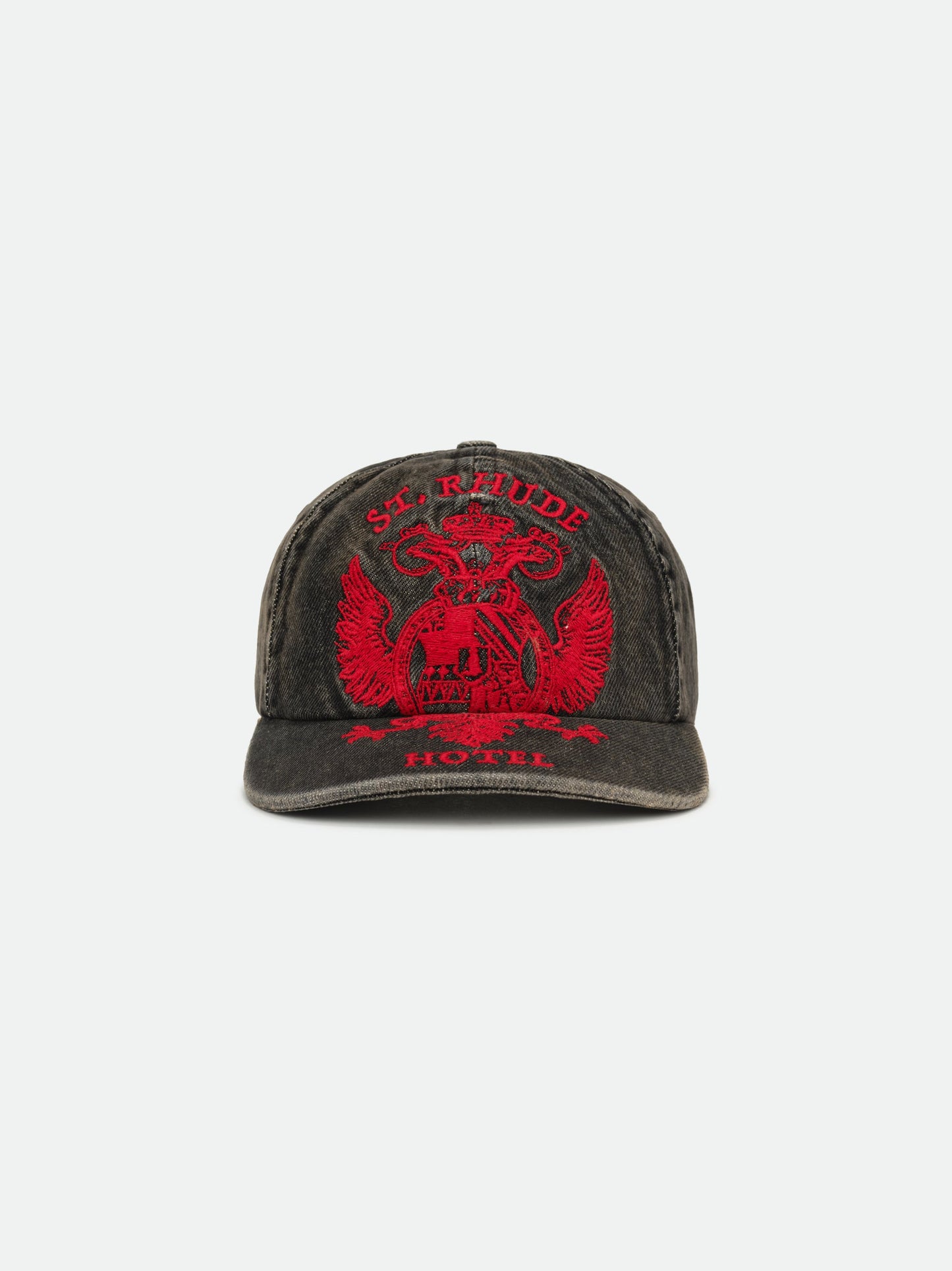 ST. RHUDE SEAL DENIM CURVED BRIM HAT
