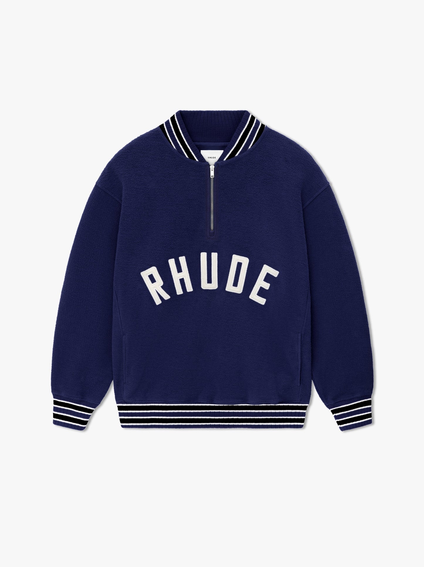 RHUDE QUARTER-ZIP VARSITY