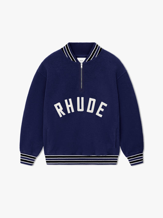 RHUDE QUARTER-ZIP VARSITY