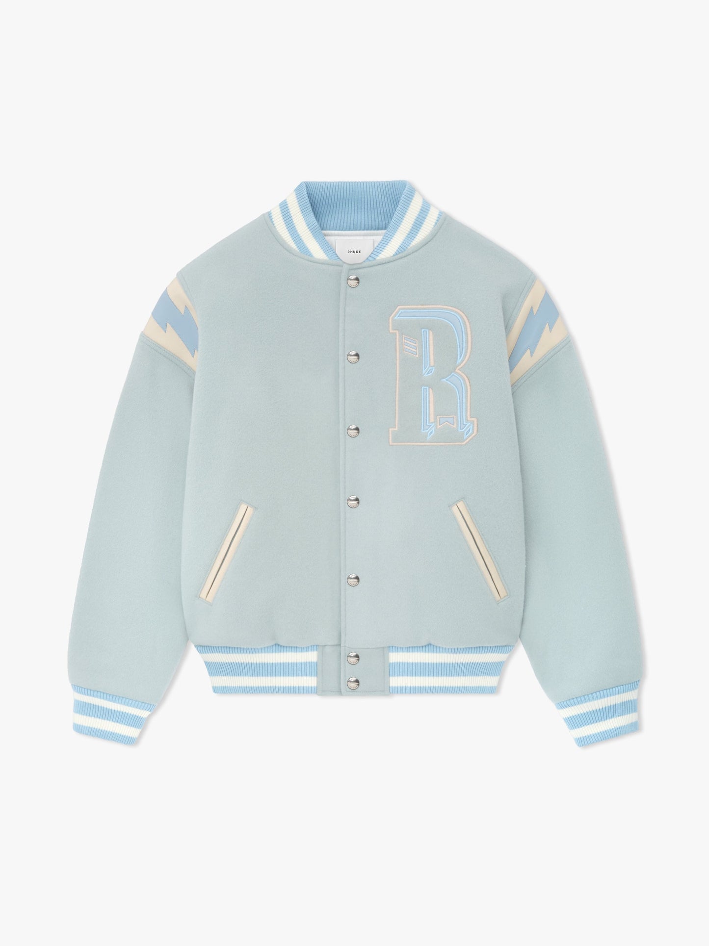 MINT WOOL LIGHTNING VARSITY