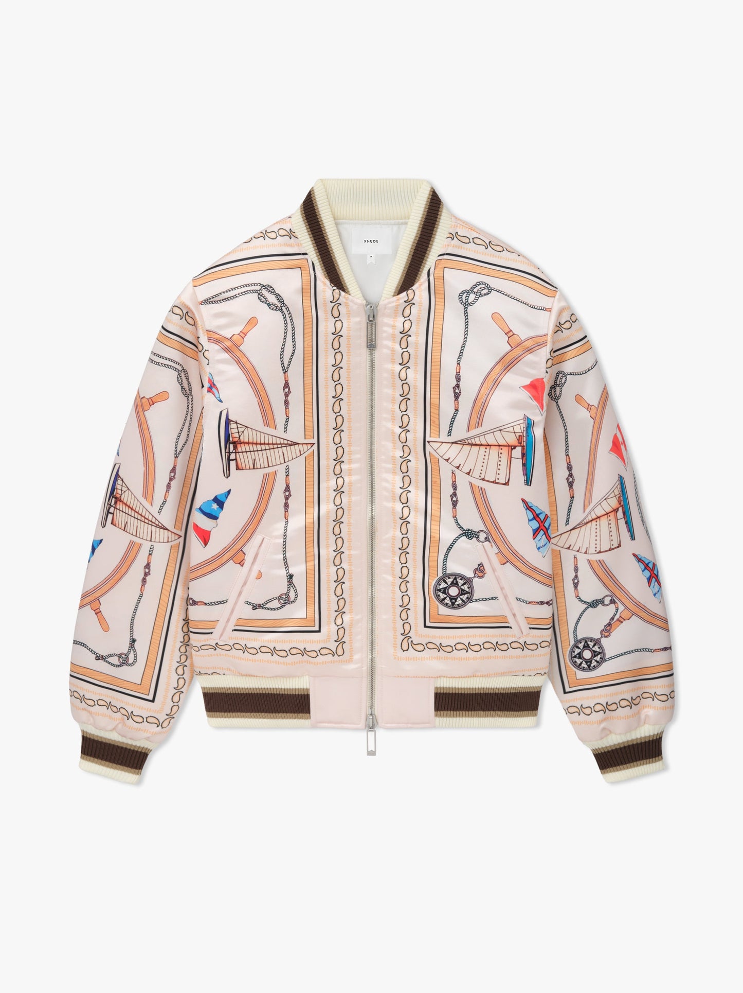 RHUDE NAUTICAL SATIN BOMBER