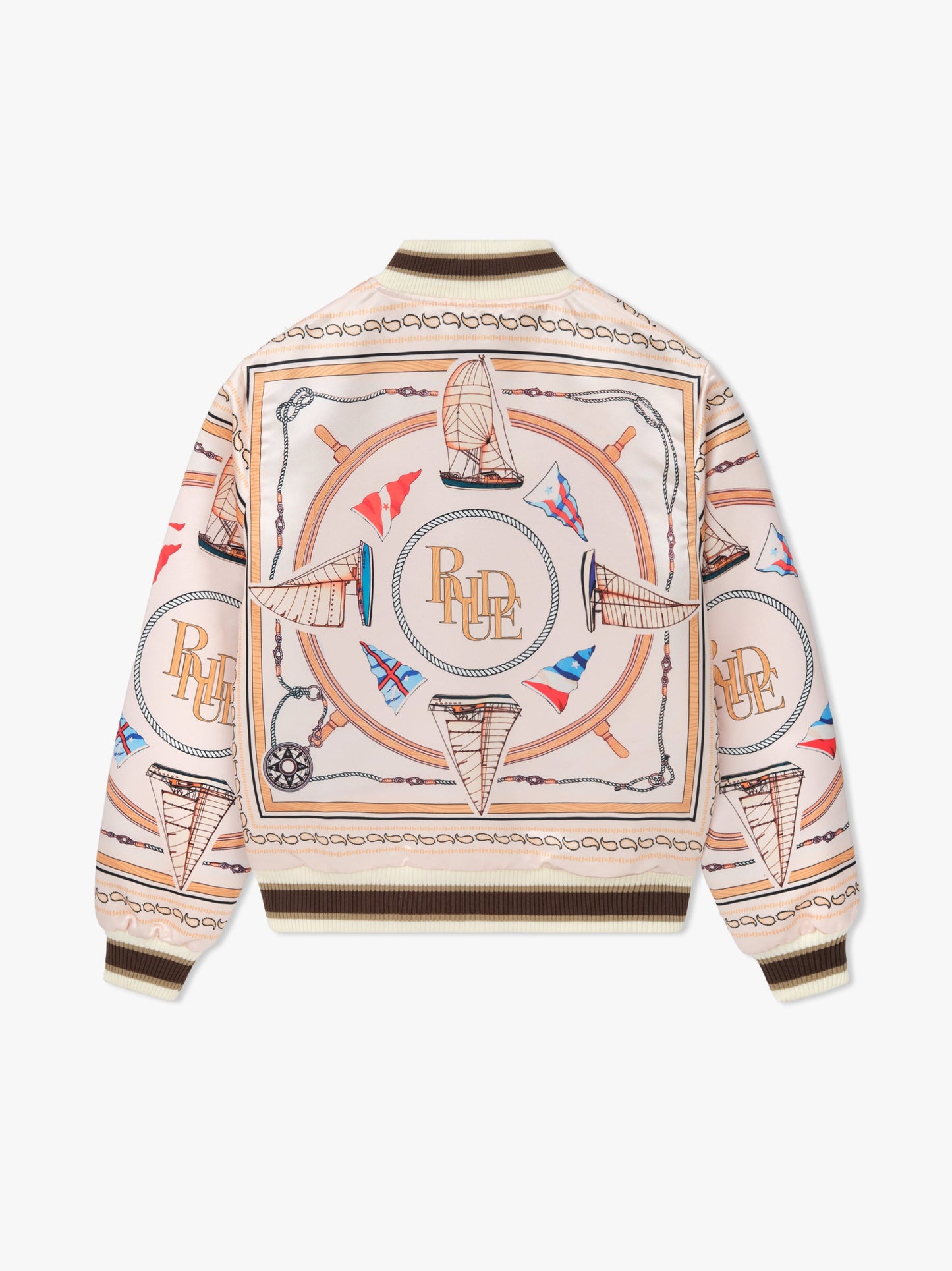 RHUDE NAUTICAL SATIN BOMBER