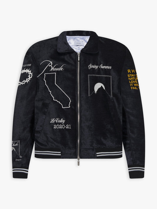 VELVET SIGNAL BOMBER JACKET